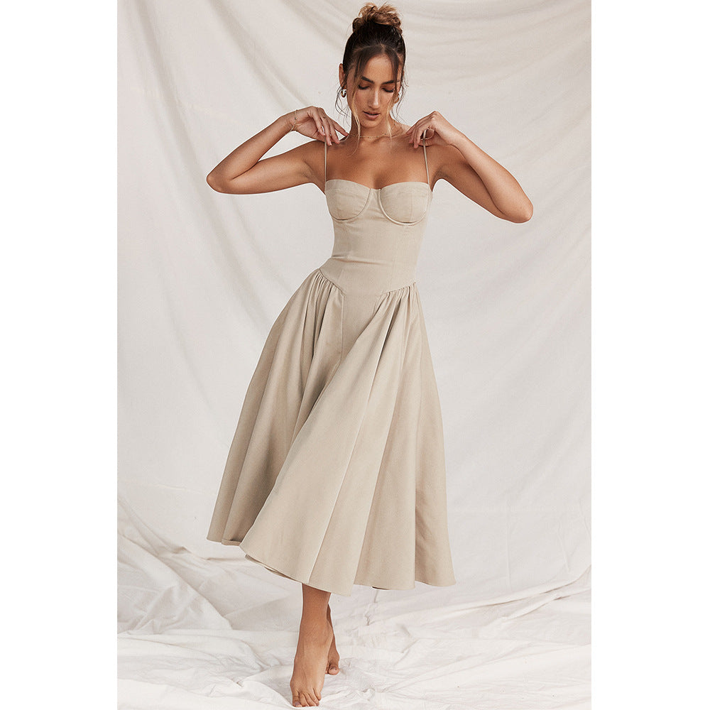 Velvet Corset Bodycon Midi Dress - View 6