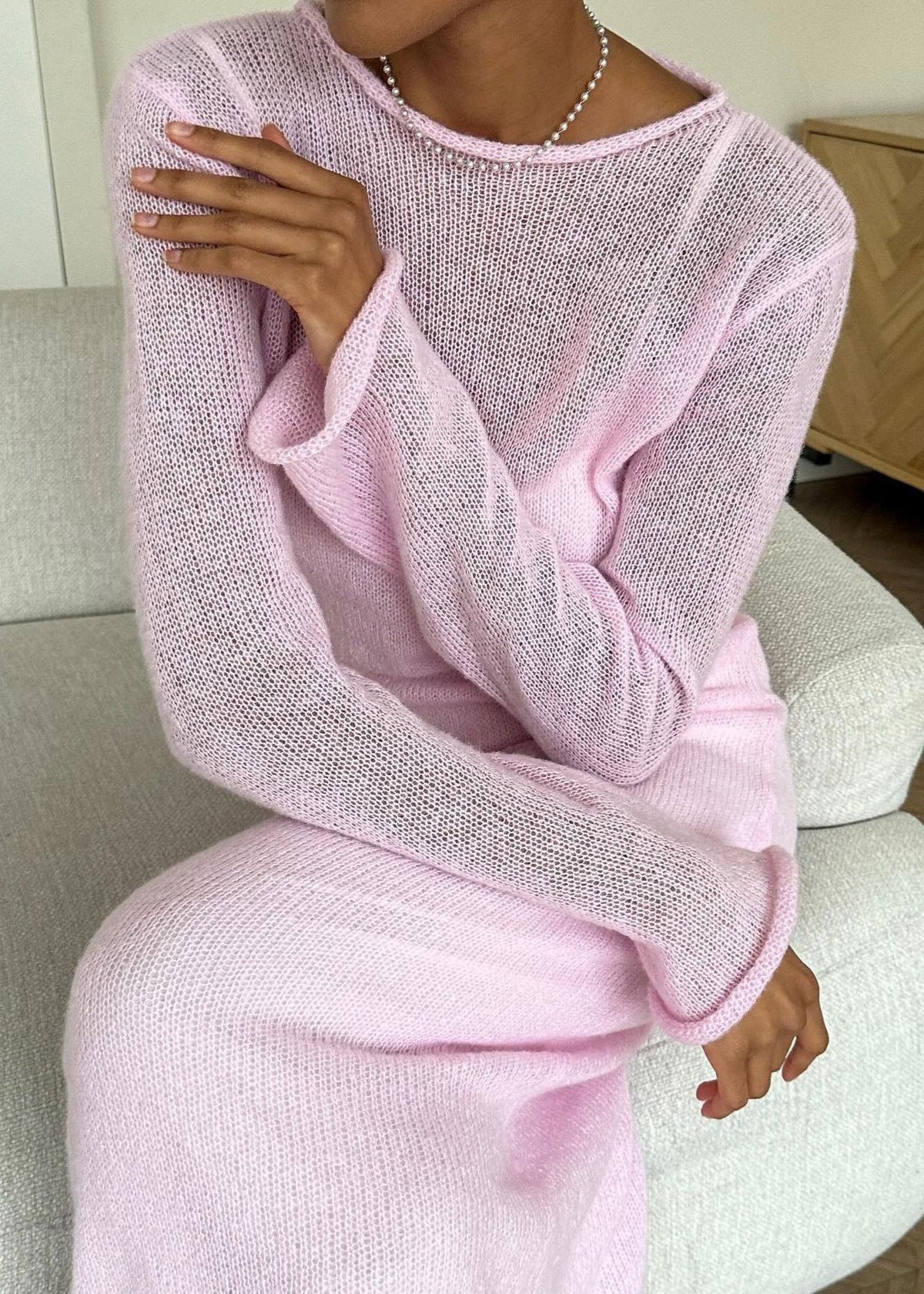 Sheer Knit LayeRed Maxi Dress - View 3