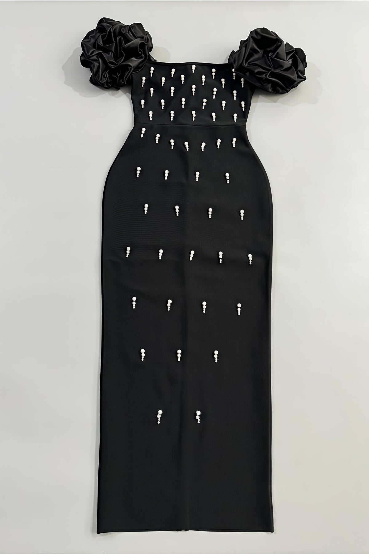 Helesa Off Shoulder Pearl Bandage Maxi Dress - View 5
