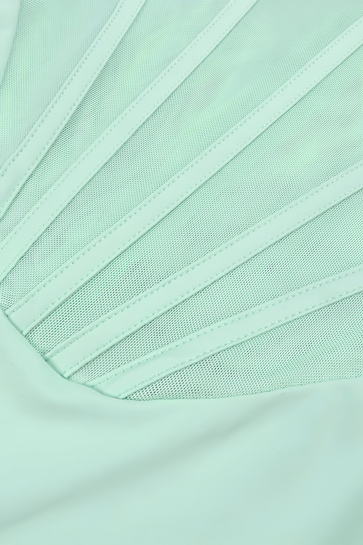 Gened Green Ribbon Sheer Chiffon Maxi Dress - View 6