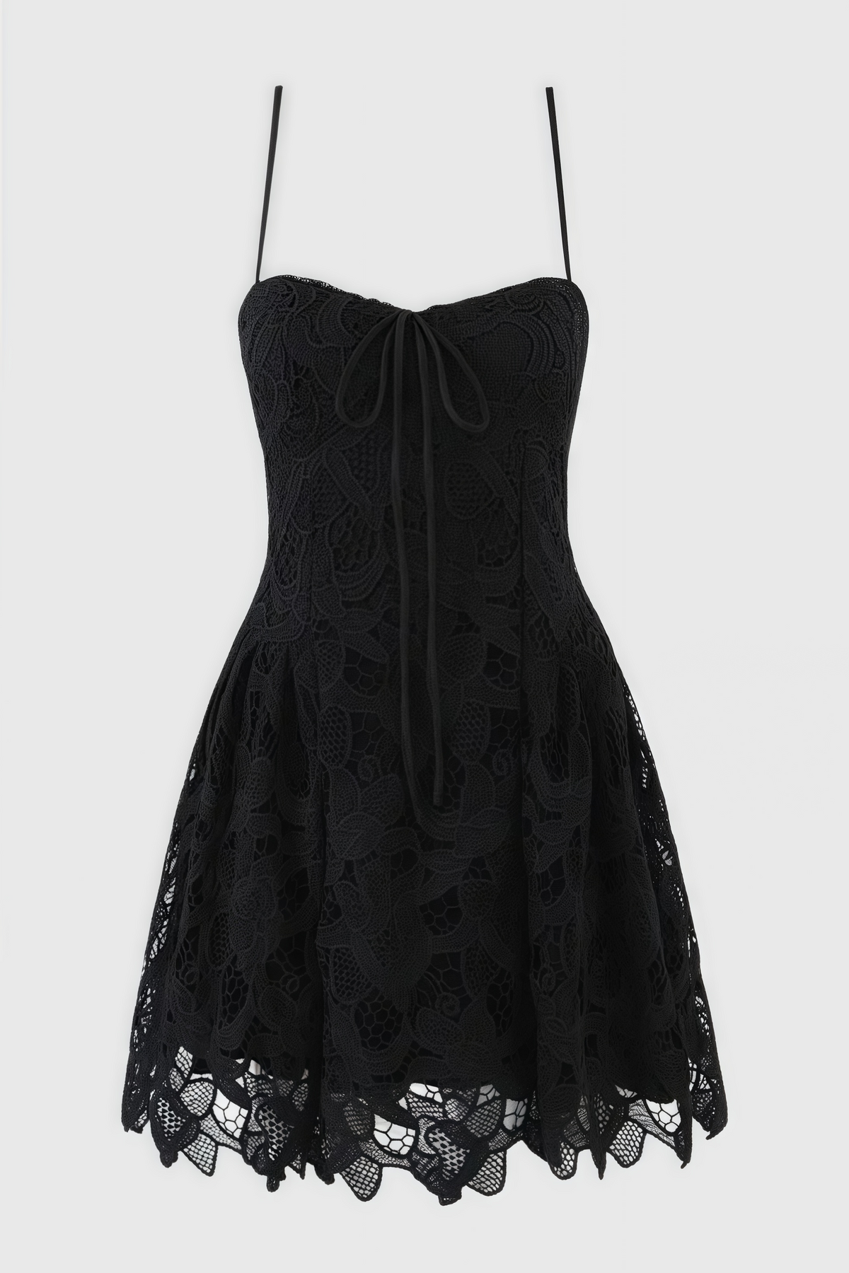 Lurext Black Lace Sleeveless Mini Dress - View 5