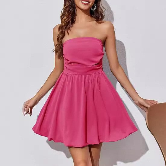 Strapless Fit and Flare Mini Dress - View 3