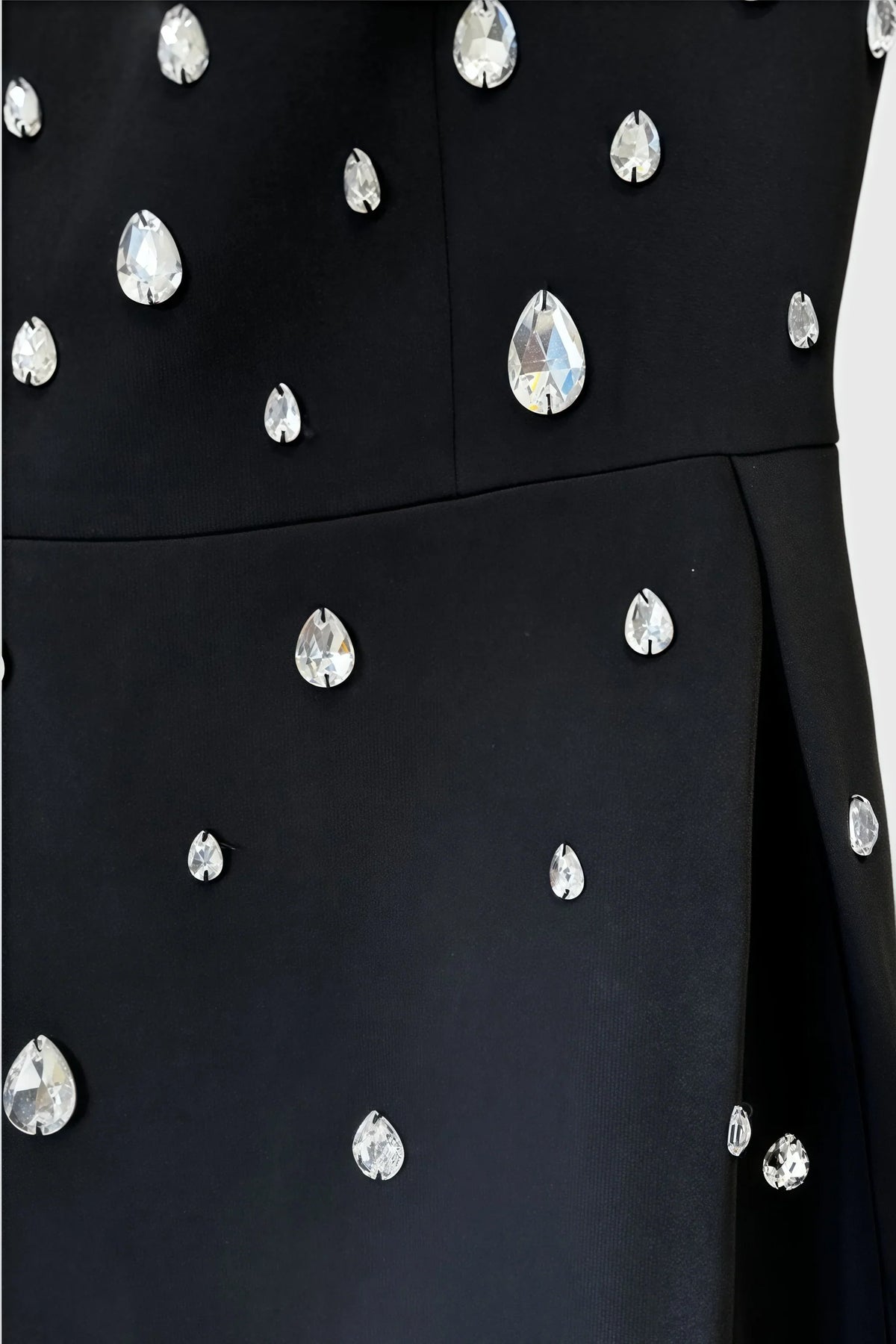 Rhinestone Cascade Embellished Scoop Neck Sleeveless Maxi Gown - View 6