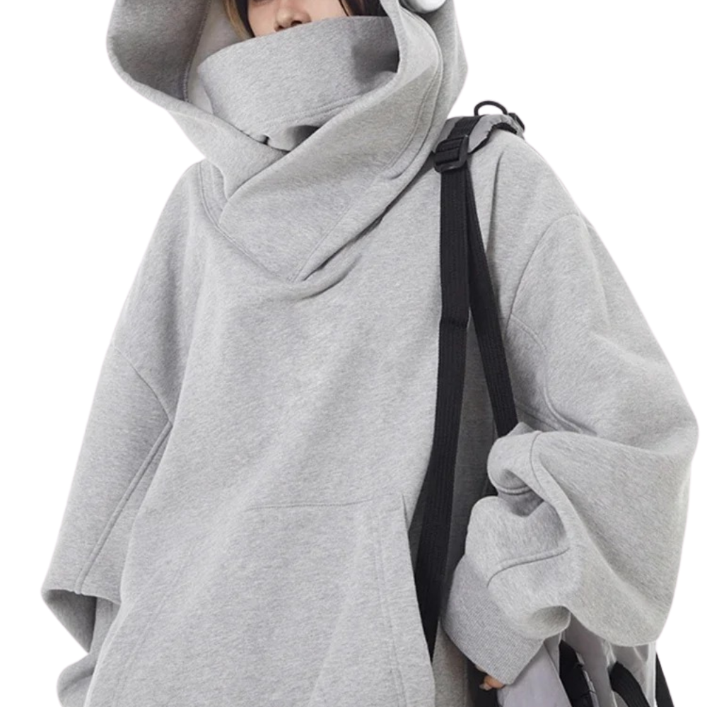 Oversized Drop Shoulder Kangaroo Pocket Hoodie 2