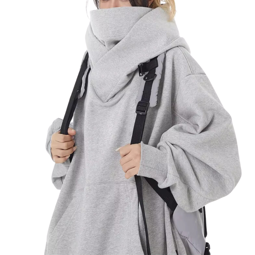 Oversized Drop Shoulder Kangaroo Pocket Hoodie 6