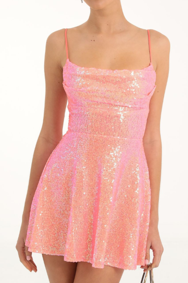 Chiffon Halter Neck Ruched Waist Maxi Dress in Gold - View 5