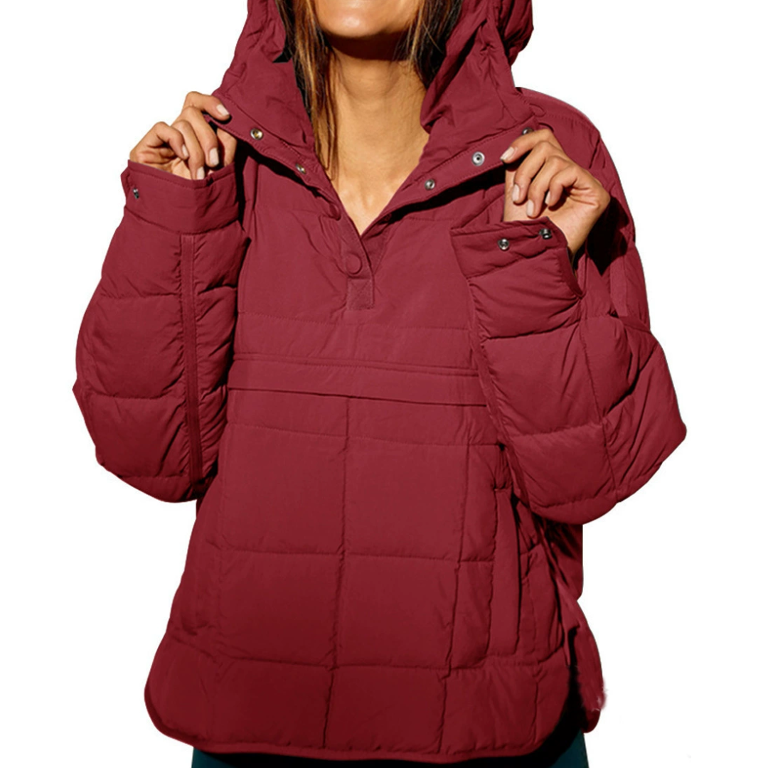 Hooded Quilted Pullover Puffer Jacket 2