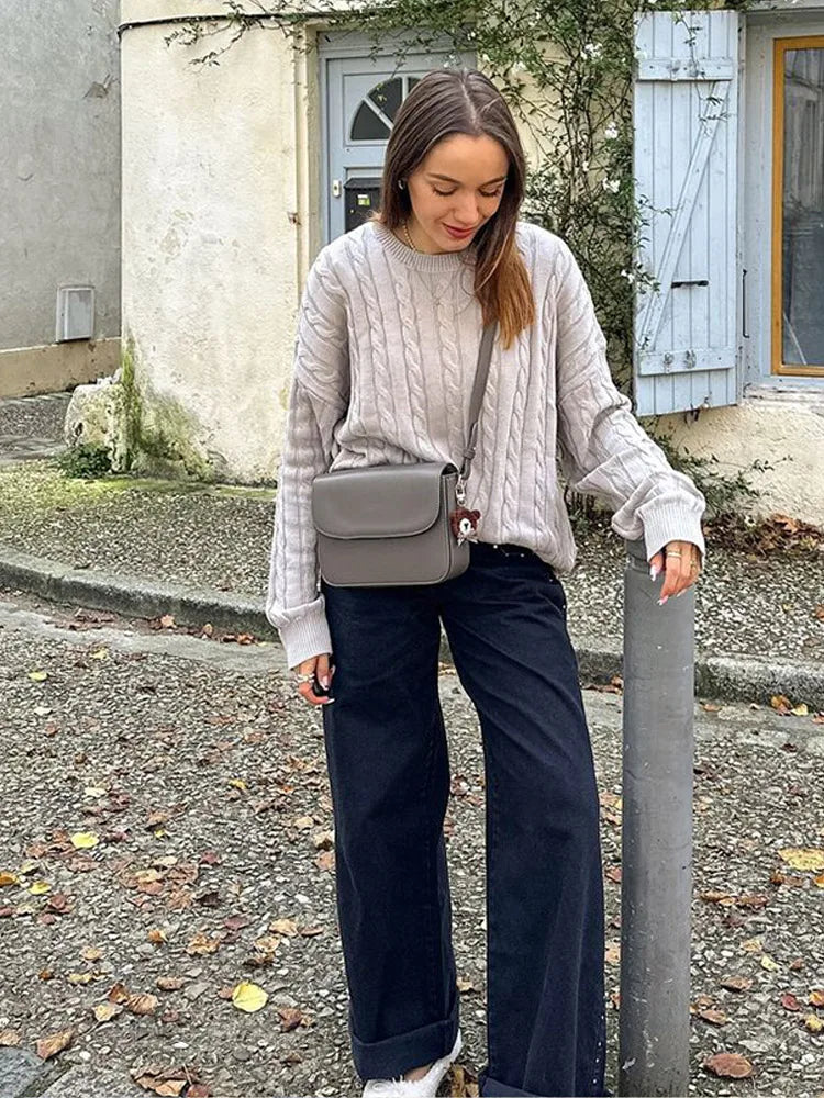 Warm Thick Round Neck Pullover Sweater