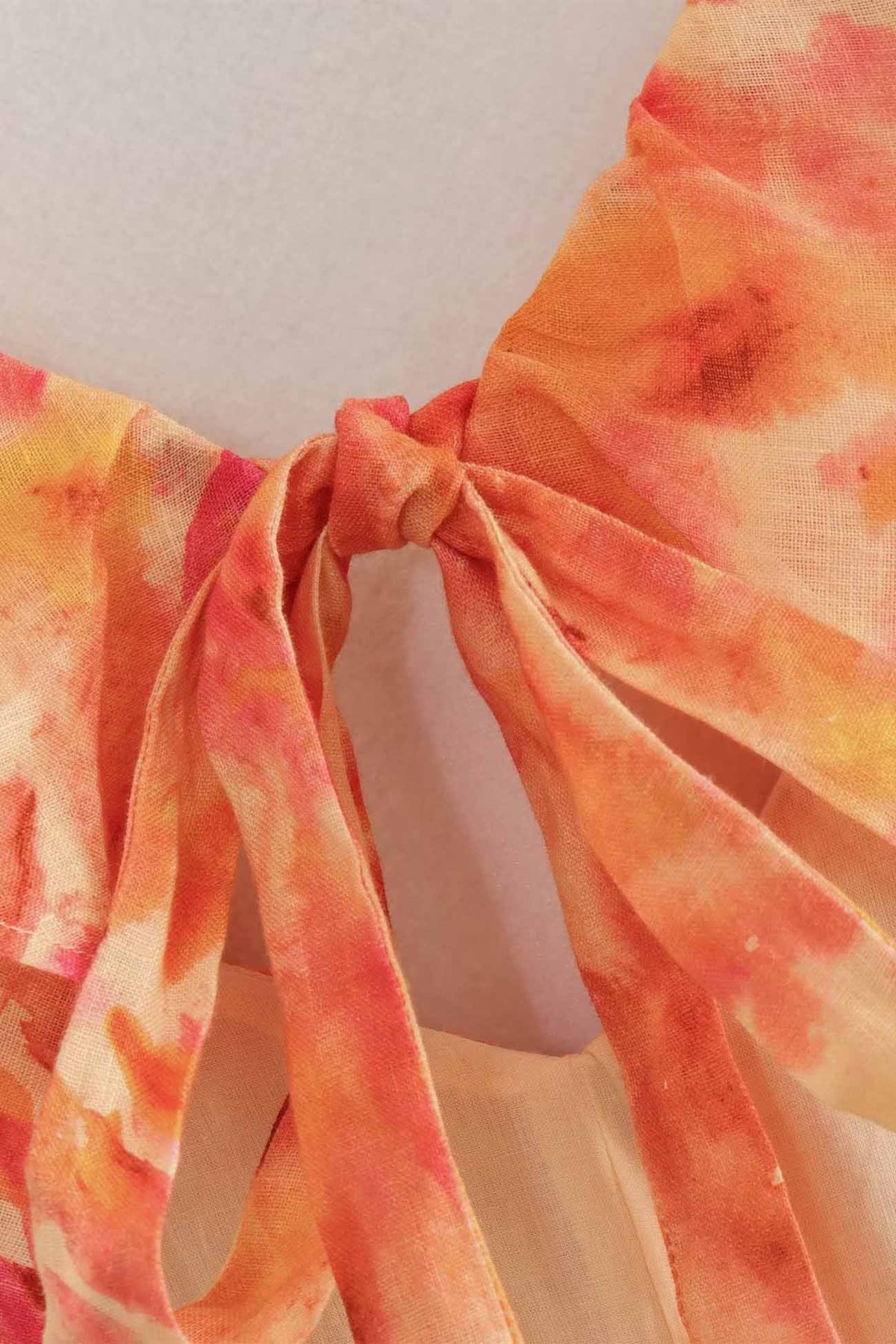 Floral Print Ruffle Cut Out Waist Fishtail Maxi Dress - View 11