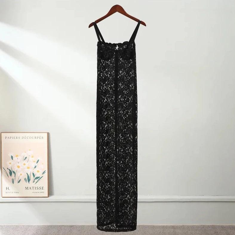 Forever In A Moment Lace Sheer Maxi Dress - View 14