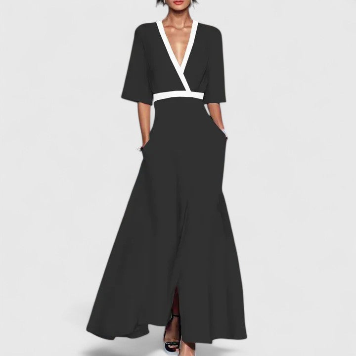 Floral Flutter Sleeve Wrap Top and Maxi Skirt Two Piece Set 4