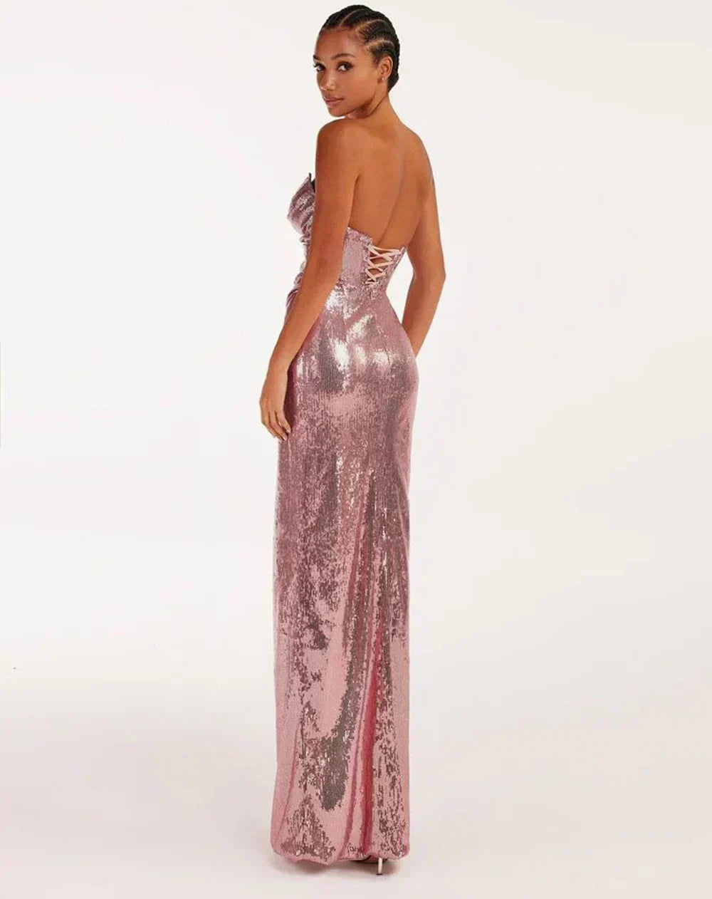 Tulle Halter Neck Tiered A-Line Maxi Dress - View 5