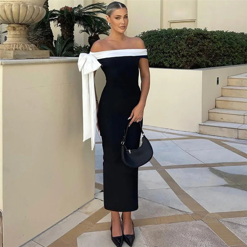 Diagonal Collar Backless Lace - Up Dress - View 11