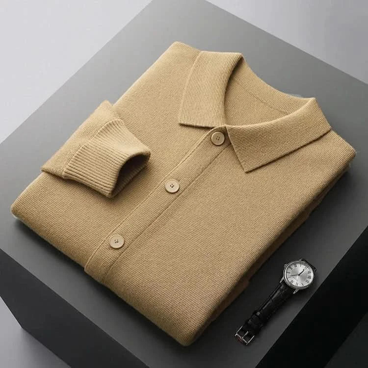 Collared Button Front Patch Pocket Knit Cardigan Jacket 5