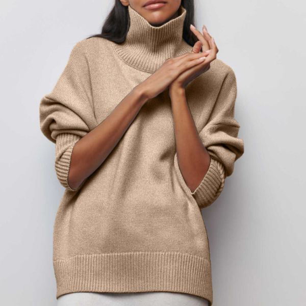 Turtleneck Short Sleeve Knit Sweater 3
