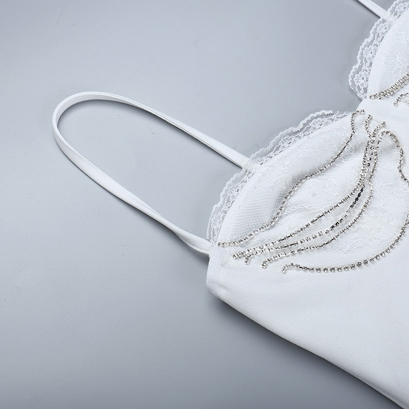 Fleur De Lys Crystal Embellished Bustier Mini Dress - View 11