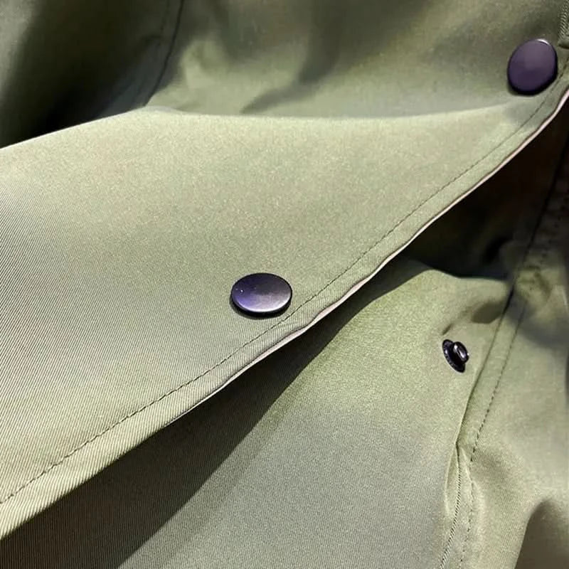 Contrast Oversized Lapel Button Front Utility Jacket 8