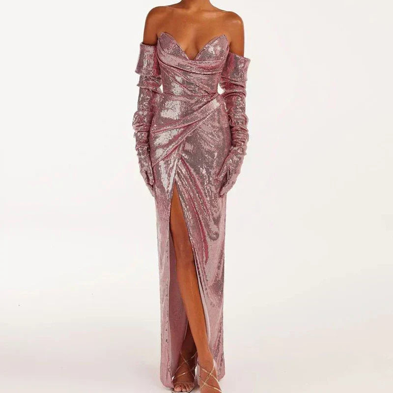 Tulle Halter Neck Tiered A-Line Maxi Dress - View 3