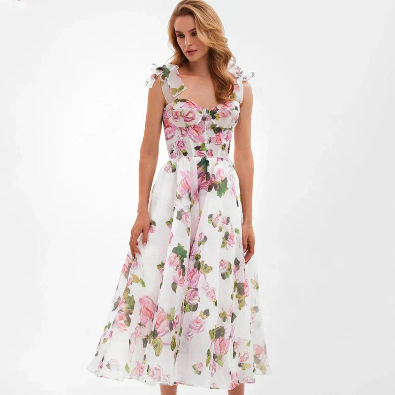 Chiffon Off Shoulder Tiered Ruffle Maxi Dress - View 8