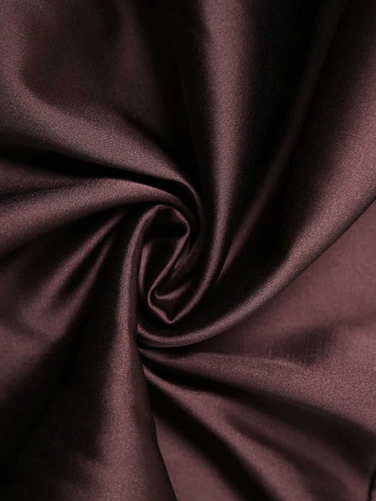 Satin Ruffled Mini Dress - View 8