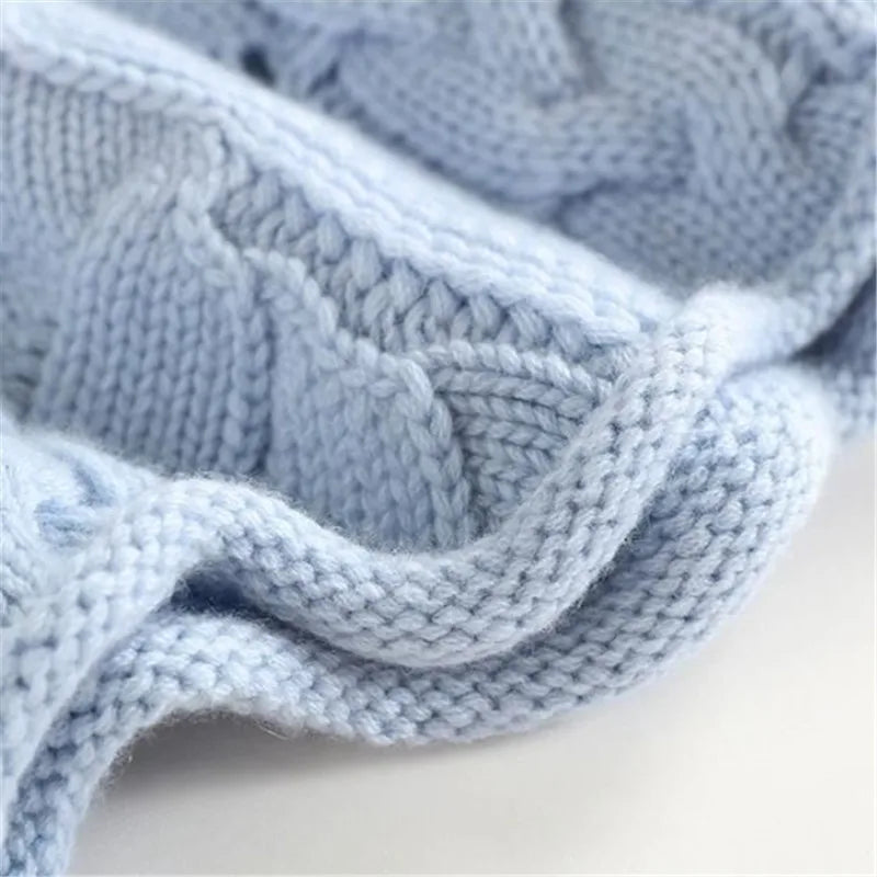 Turtleneck Cable Knit Pointelle Oversized Sweater 9