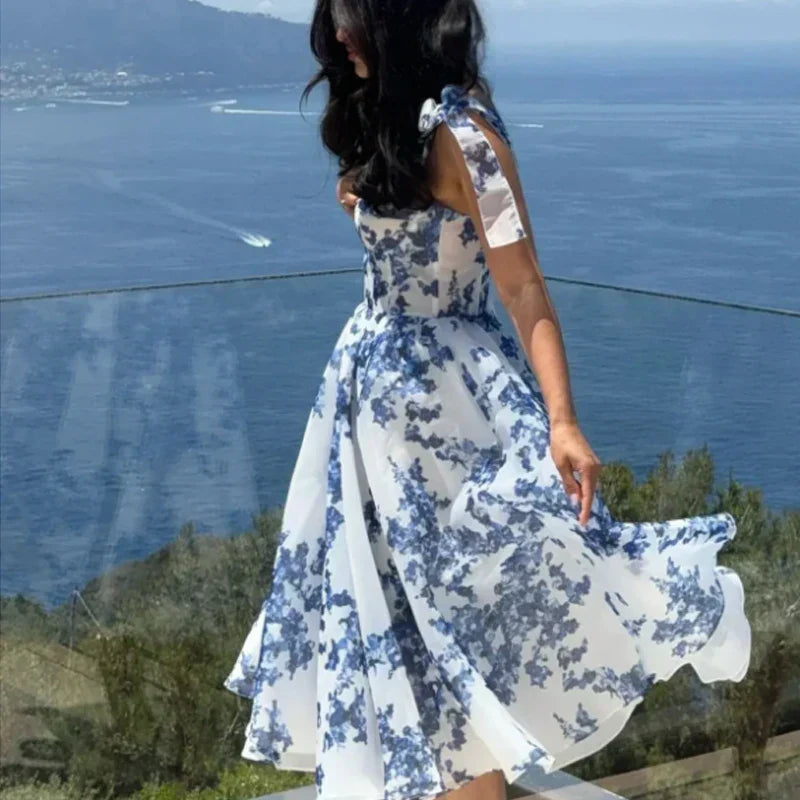 Chiffon Off Shoulder Tiered Ruffle Maxi Dress - View 7