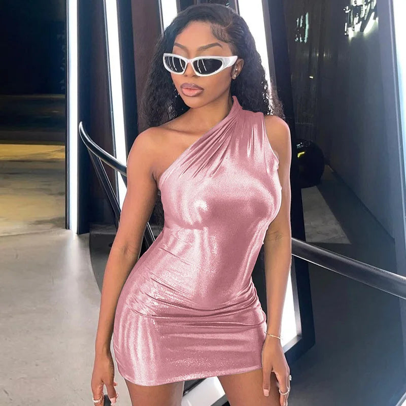 Glitter Sleeveless Bodycon Mini Party Dress - View 5