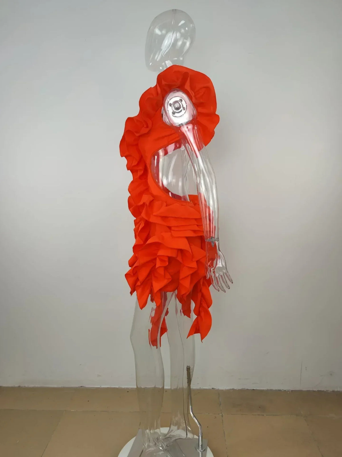 Short Party Dress Backless and Ruffled - View 6
