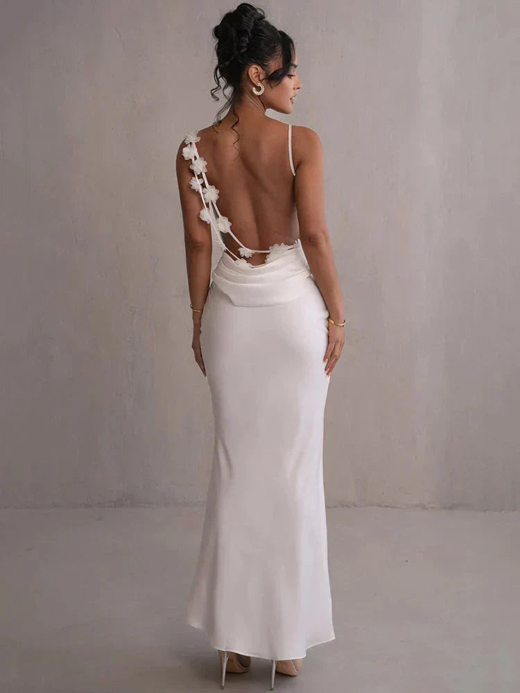 Laelia | Satin Maxi Dress - View 11