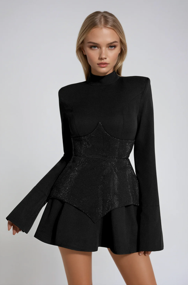 Adrina - Glitter Corset Dress