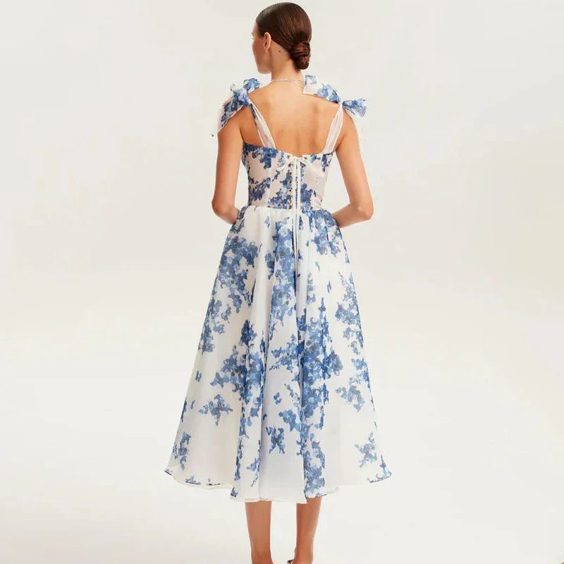 Chiffon Off Shoulder Tiered Ruffle Maxi Dress - View 2