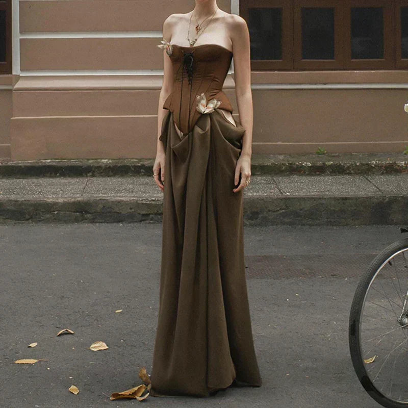 Satin Halter Neck Slip Maxi Dress - View 2