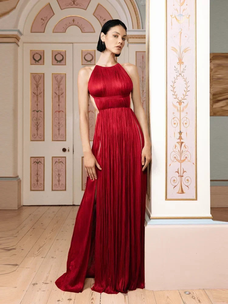 Backless Halter-Neck Dress