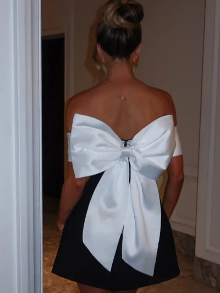 Strapless Fold Over Fit and Flare Mini Party Dress - View 4
