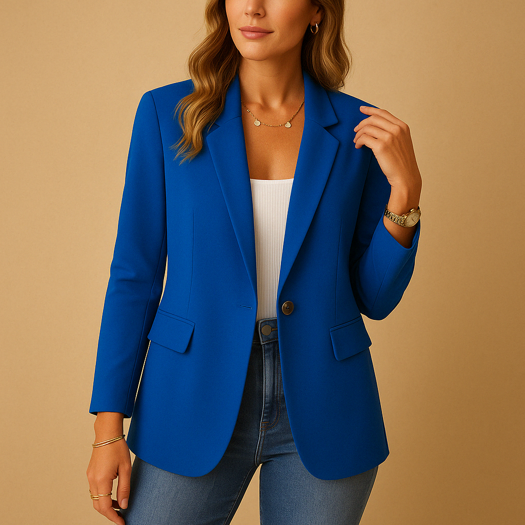 Single Button Notch Lapel Blazer 7