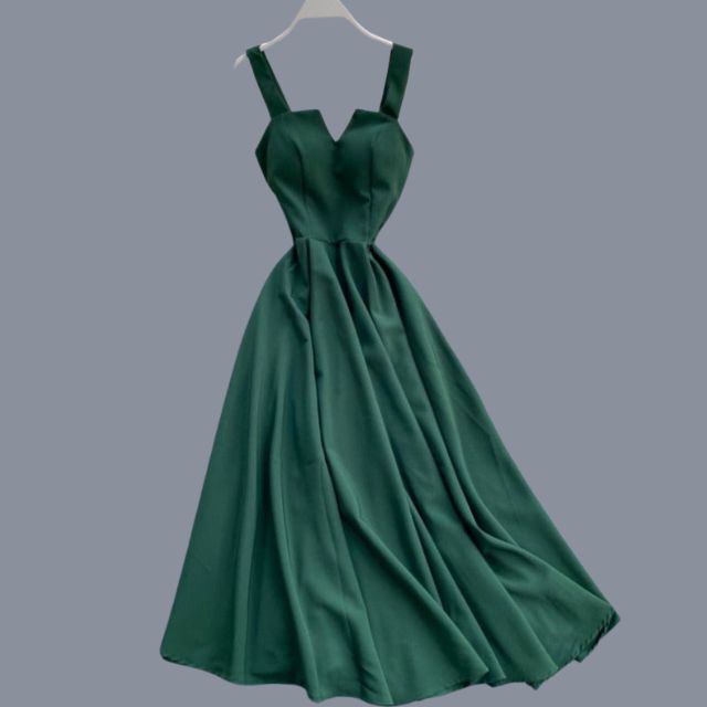 Cocktail Sleeveless Sweetheart Neck Wide Strap A-Line Midi Dress - View 18