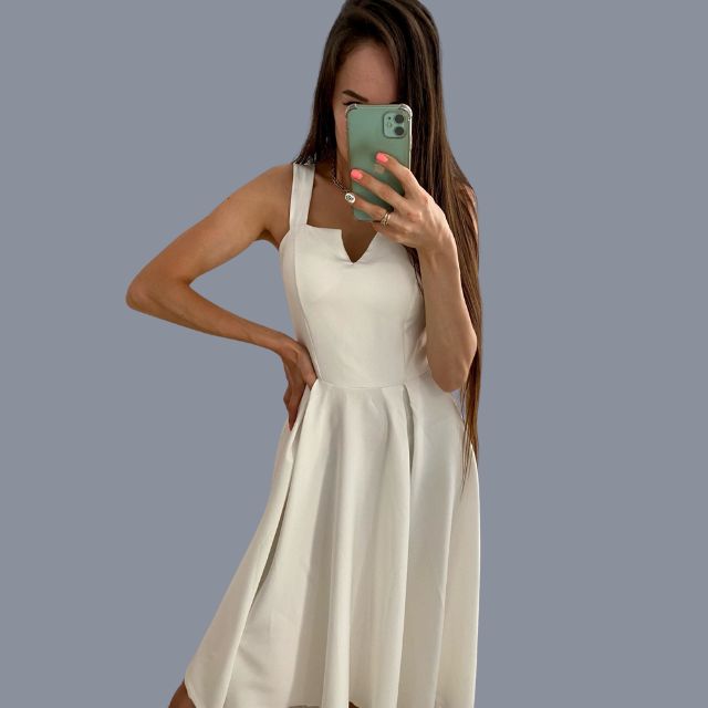 Cocktail Sleeveless Sweetheart Neck Wide Strap A-Line Midi Dress - View 14