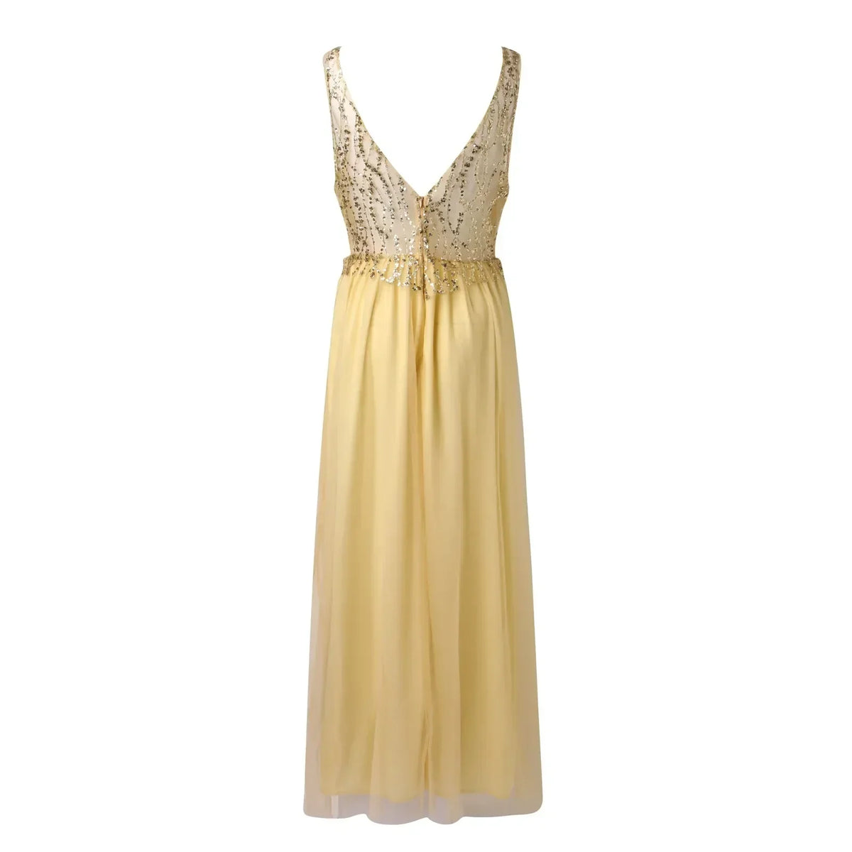 Sequin Deep V-Neck High Split Mini Dress - View 2