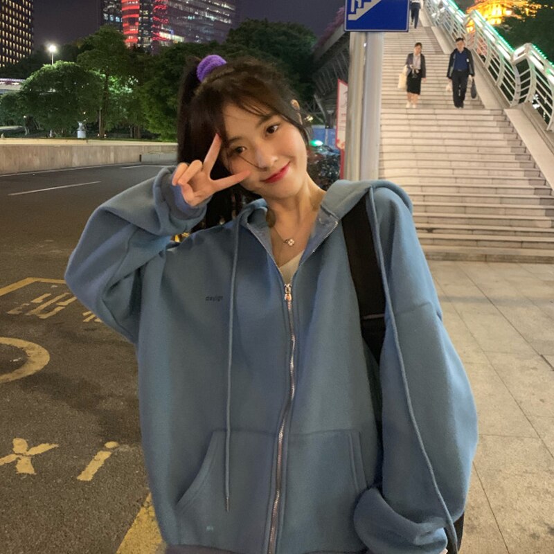 Zip Up Oversized Hoodie