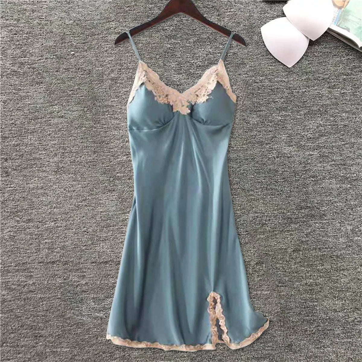 Summer V Neck Ruffle Short Sleeve Split Wrap Tie Waist Flowy Long Smocked Party Dress - View 3