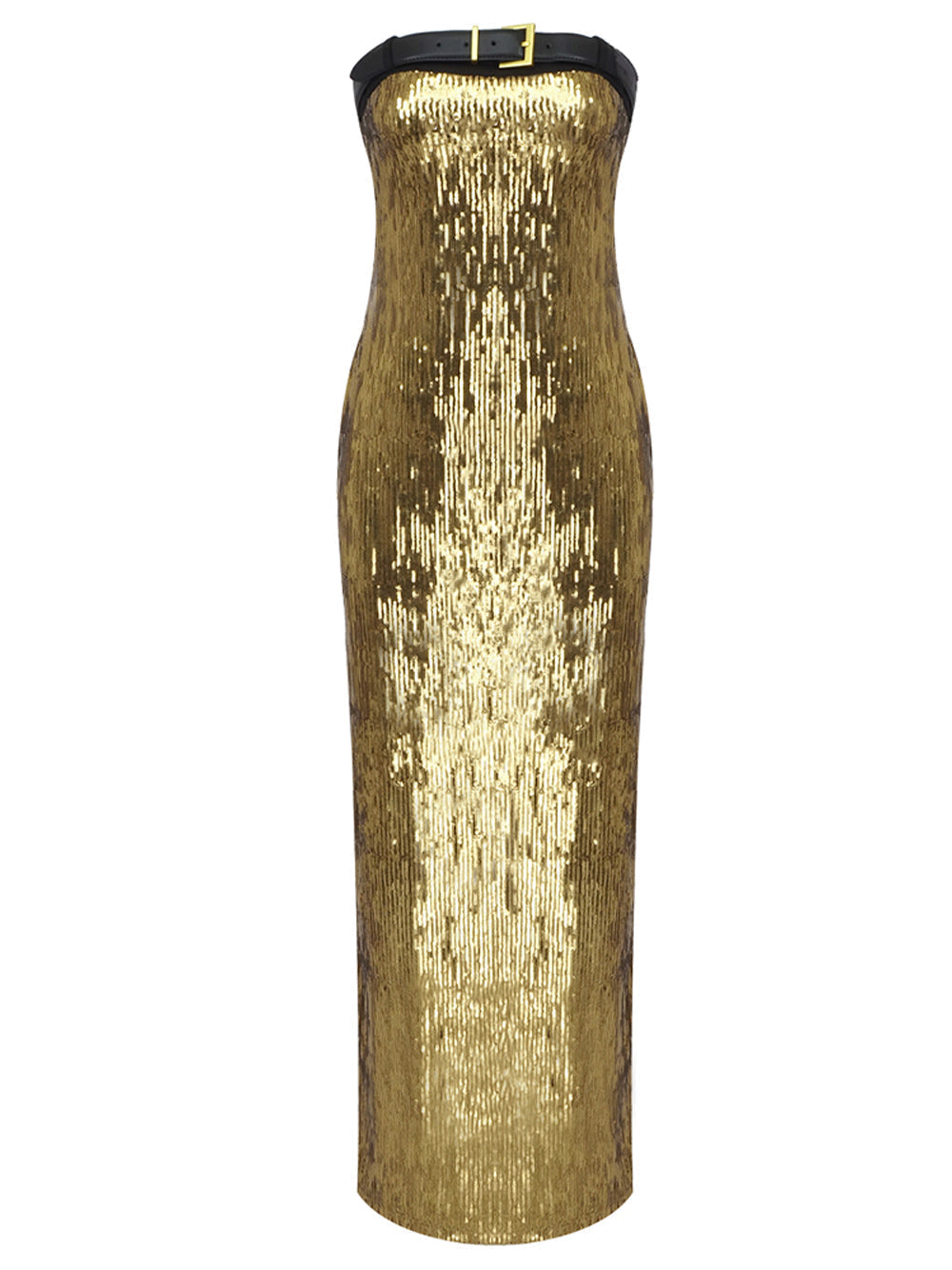 Sequin Strapless Ruched Bodycon Midi Dress - View 3