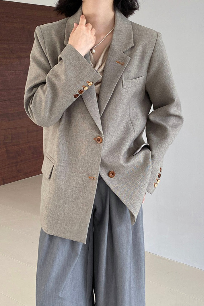 Elevated Peak Lapel Blazer