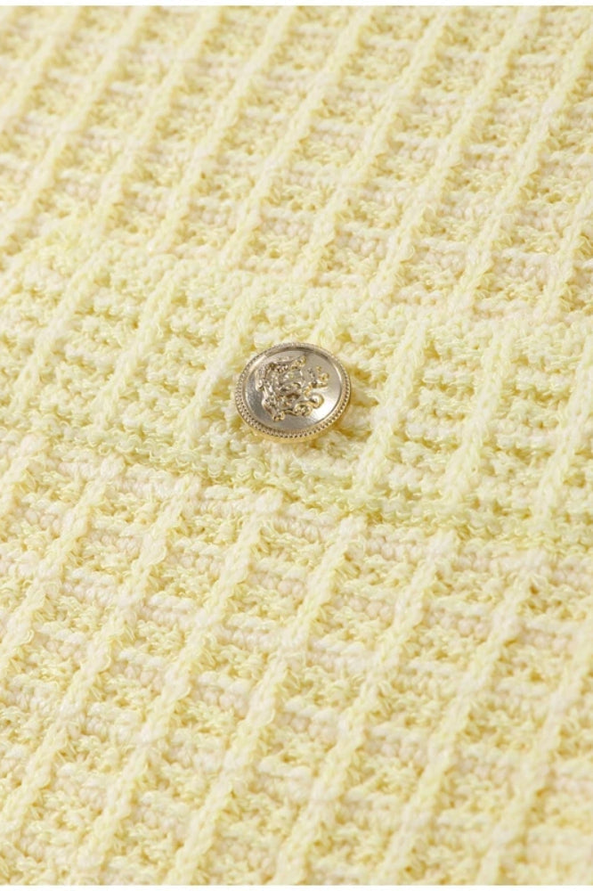 Knitted Tweed Backless Mini Dress - View 5