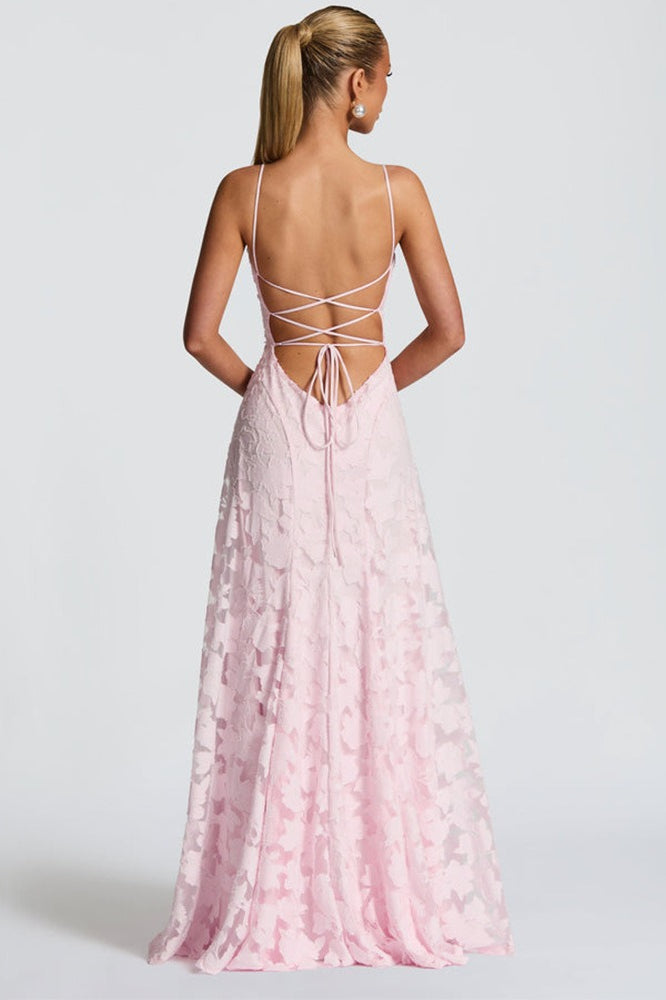 Backless Chiffon Maxi Dress - View 7
