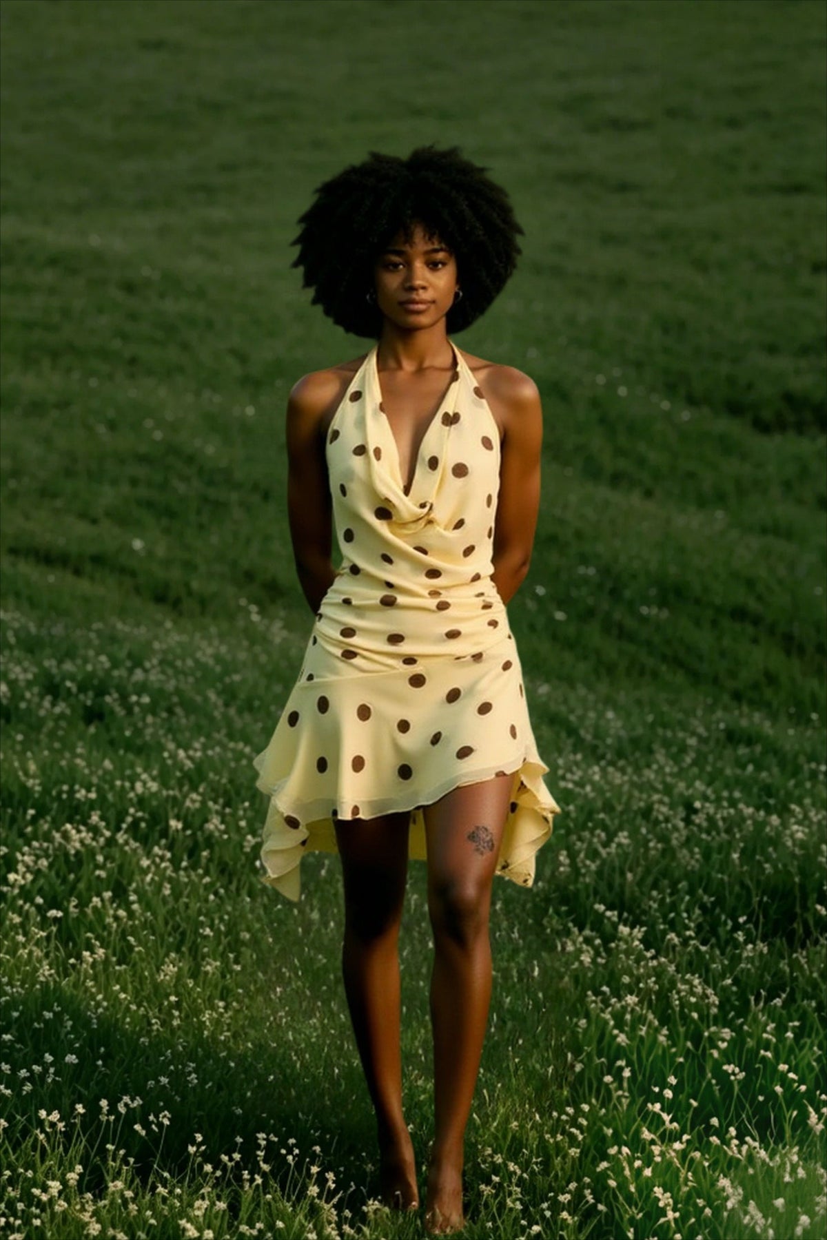 Chiffon halter neck Backless Maxi Dress