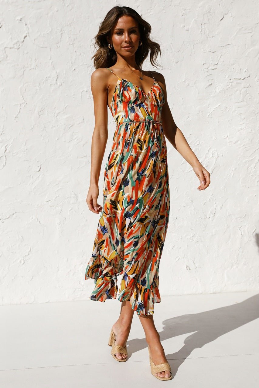 Fabiola Printed Midi Summer Dress - View 2