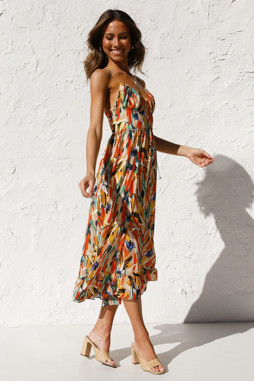 Fabiola Printed Midi Summer Dress - View 3