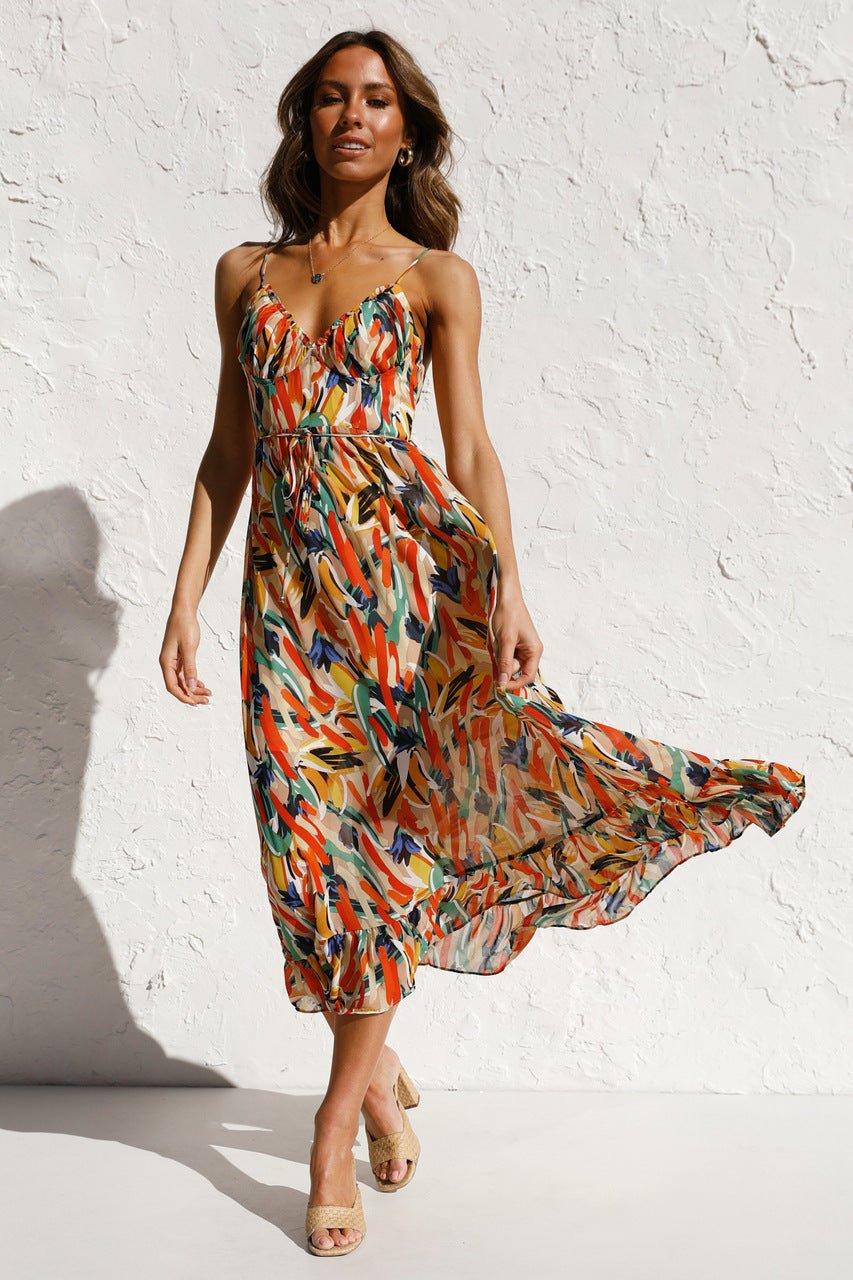 Fabiola Printed Midi Summer Dress - View 10