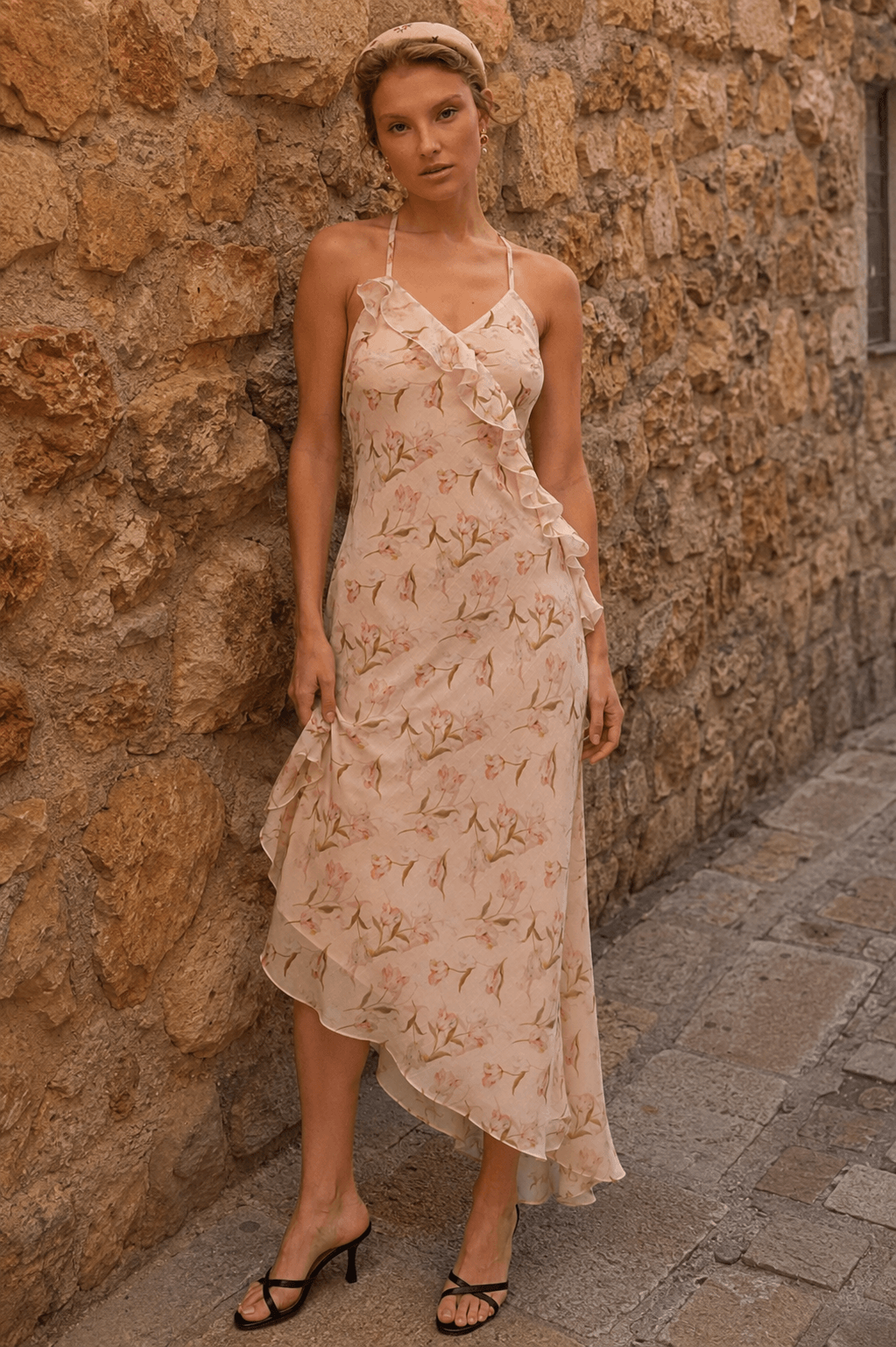 Backless Floral Dress