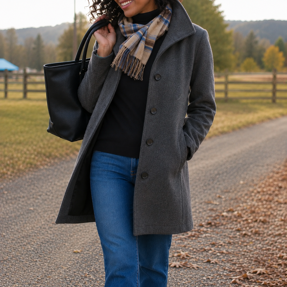 Button Front Notch Collar Longline Wool Coat 2